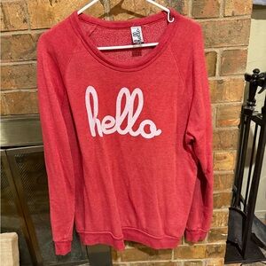 Red 'Hello' Sweatshirt